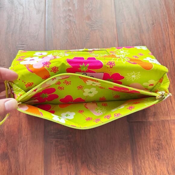 Lilly Pulitzer‎ Floral Clutch Wristlet Wallet Soft Cotton Bright Colorful Cute - Picture 10 of 15